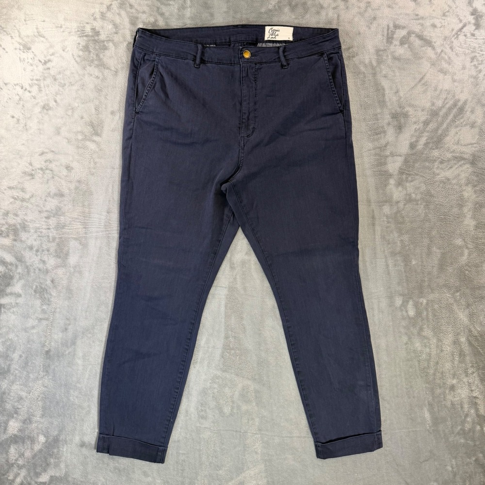 Cosmic Blue Love Skinny Pants Women's Size 33 Navy Blue Cuffed Pants‎